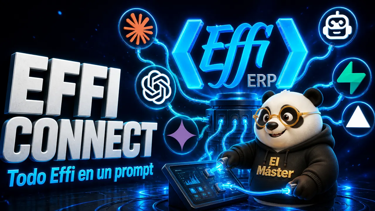 Portada de Effi Connect con el panda de El Máster IA