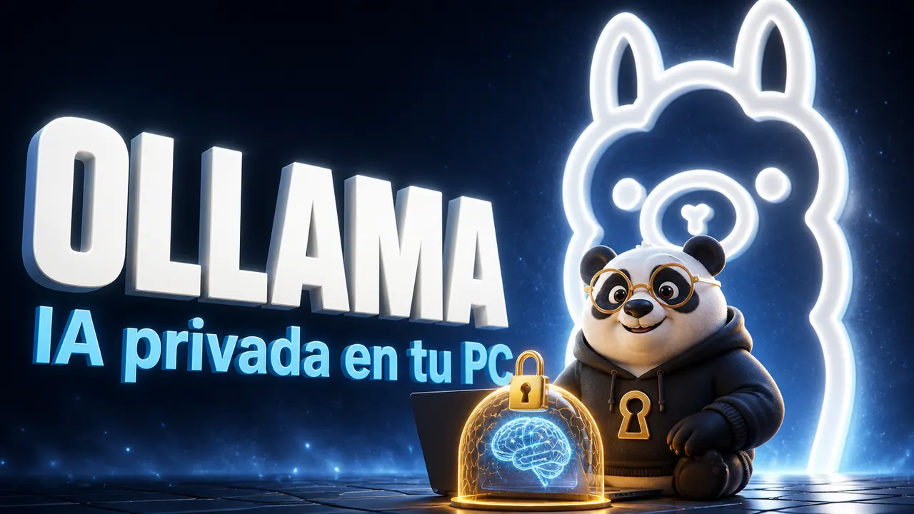 Portada de Ollama con el panda de El Máster IA
