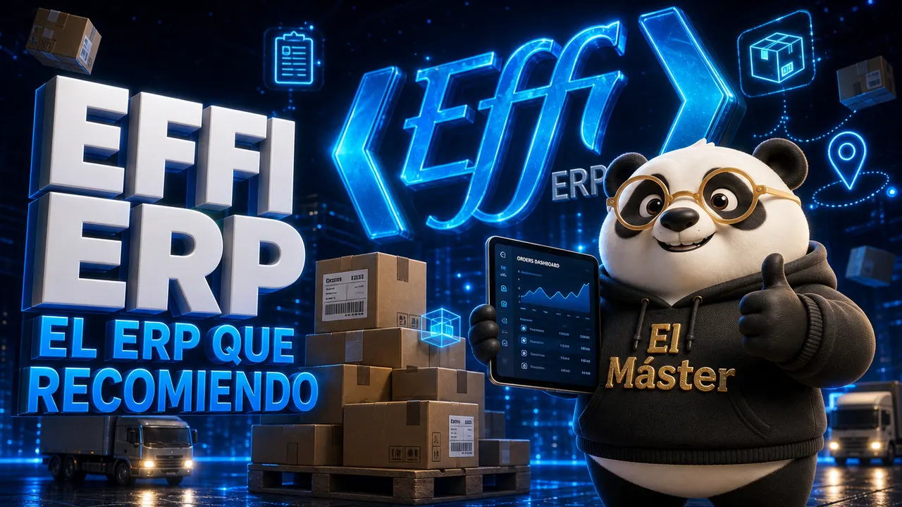 Portada de Effi ERP con el panda de El Máster IA