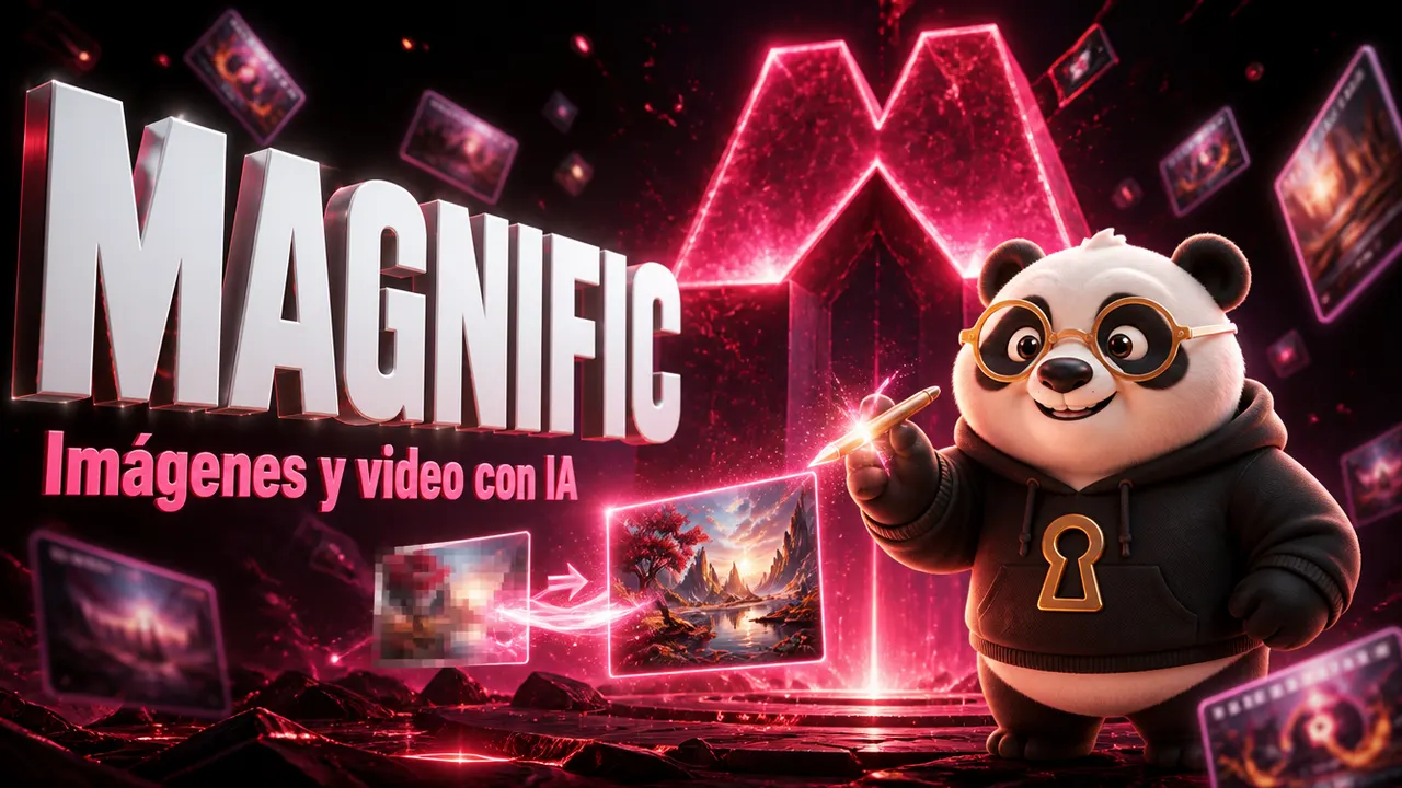 Portada de Magnific con el panda de El Máster IA