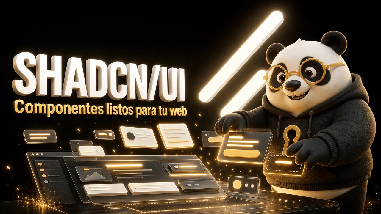 Portada de shadcn/ui con el panda de El Máster IA