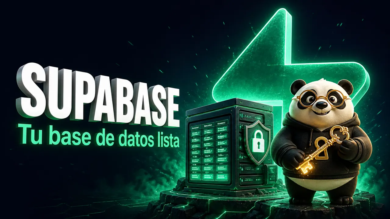 Portada de Supabase con el panda de El Máster IA
